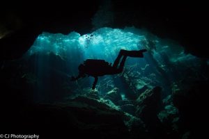 Scuba Diving in Cenote Chac Mool