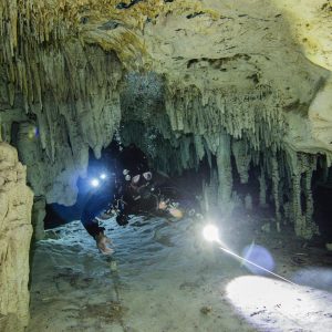 Cave Diving in Cenote Dos Pisos
