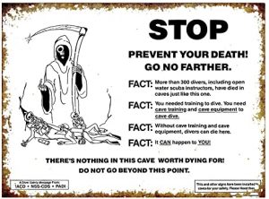 Cave DIving Sign